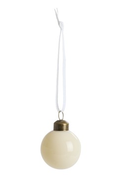 Habitat 6pk - Ivory Glass Mini Baubles, 7261268 2