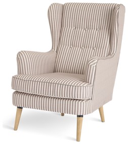 Habitat Callie Kd Stripe Armchair Natural White 7335022 £230
