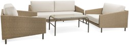 Habitat Ella 5 Seater Rattan Effect Garden Sofa Set Natural 3366435 £950