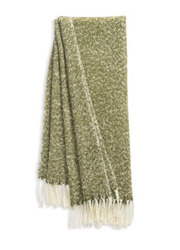 Habitat Moss Green Mohair Throw 125x150, £18, 5642456 1