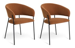 Habitat Sawyer Orange Cord Chair Pair 7356764 £170