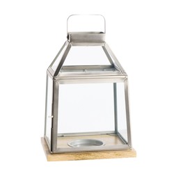 Habitat Silver & Wooden Large Lantern, £20, 7624513 2
