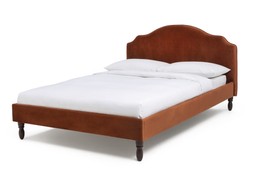 Habitat Sophia Double Velvet Bed - Orange, £350, 1340848 2