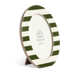 Habitat Striped Oval Frame Green 7886241 £7