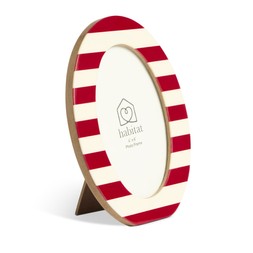 Habitat Striped Oval Frame Red 7815528 £7
