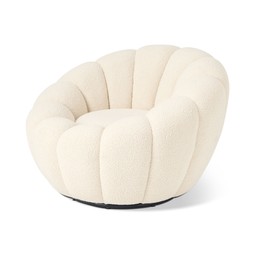 Habitat Zarah Swivel Boucle Chair Natural £275 7782039