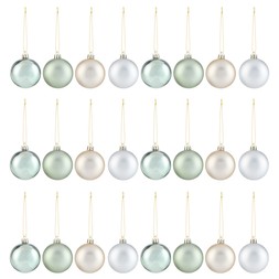 Habitat 24-pack Baubles - Sage & Silver, £8, 6797386