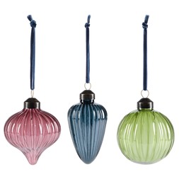 Habitat 3-pack Hangle Decorations - Handblown Jewel Tone Bubble Glass, £8, 5021819