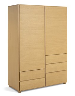 Habitat 60 Hana 2 Door 5 Drawer Wardrobe - Oak, &pound;825