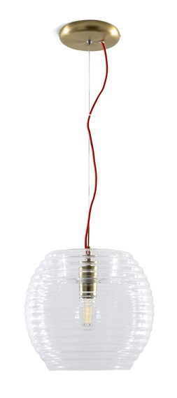 Habitat 60 Hub Glass Pendant Light by Sebastian Conran - Brass & Clear, &pound;75