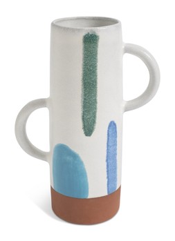 Habitat 60 Radica Ceramic Vase With Handles by Silvia Kamodyova - Multicoloured, &pound;15