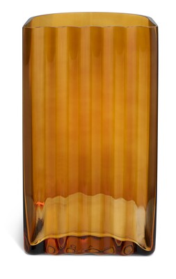 Habitat 60 Tall Wiggle Glass Vase - Orange, &pound;18