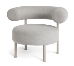 Habitat 60 Tuva Fabric Curved Chair - Grey, &pound;225