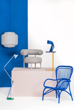 Habitat 60 Wyatt Occasional Rattan Chair Blue, 5663181