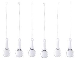 Habitat 6pk Glass Raindrop Decorations, £6, 142703035