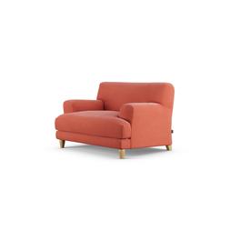Habitat Askem Cuddle Chair Chenille Papaya Ash Leg 2