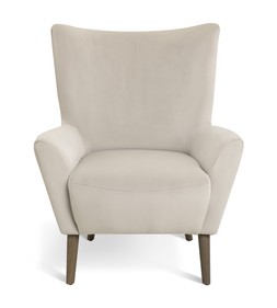 Habitat Harlem Velvet Wingback Chair - Ivory, £240, 4884954