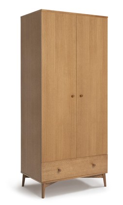 Habitat Kirk 2 Door 1 Drawer Wardrobe - Walnut, £450, 3125157
