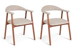 Habitat Lex Pair of Chairs - Natural Walnut, £280, 7188059