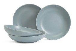 Habitat Matte Glaze 4 Piece Stoneware Pasta Bowl - Duck Egg, £10, 4843744