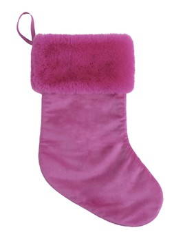 Habitat Pink Faux Fur Stocking, £10, 5649332