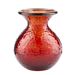 Habitat Recycled Hammered Glass Vase - Red, £10, 142721188