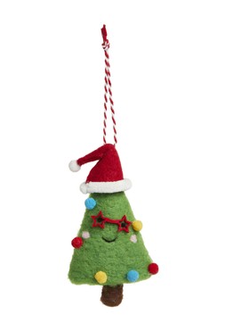 Habitat Single Decoration - Felt Christmas Tree, 7825570, £4