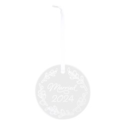 Habitat Single Decoration - Married in 2024 Glass Dec, £3, 144509367