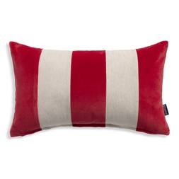 Habitat Velvet and Linen Stripe Cushion - Red - 30x50, £12, 5643895