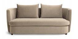 Habitat Virgil Velvet 3 Seater Sofa - Latte, £350, 7142954