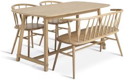 Habitat x Morris & Co Canterbury Table & 2 Chair Bench - Oak, £835, 7044014