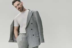 Autograph Jacket £129, Autograph Trousers £70, Autograph T-shirt £20, Shoes £65 (5)