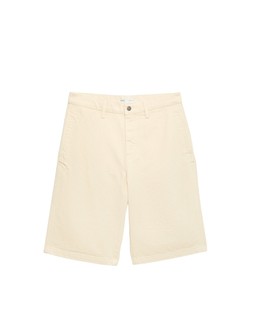 M&S Baggy Fit Pure Cotton Denim Shorts, Stone, £30