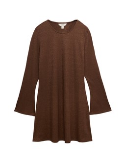 marks & spencer jersey ribbed sparkly mini skater-dress