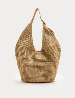 M&s Straw Hardware Detail Shoulder Bag £50