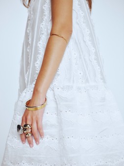 Per Una Dress £55, Autograph Bangles £35, Rings £20£12.50£12.50