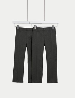 M&S 2pk Boys Regular Leg School Trousers 2-18 Yrs £11-17