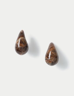 M&S Collection Brown Resin Tear Drop Earring £12.50