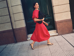 M&S Collection Bubble Hem Top £29.50, M&S Collection Bubble Hem Skirt £39.50, M&S Collection Black Bag £39.50 (2)