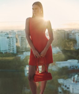 M&S Collection Red Shift Dress £35, M&S Collection Red Bag £39.50