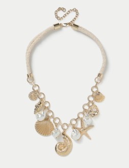 M&S Multi Shell Charm Rope Necklace £28