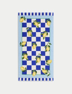 M&S Pure Cotton Lemon Print Beach Towel £12.50
