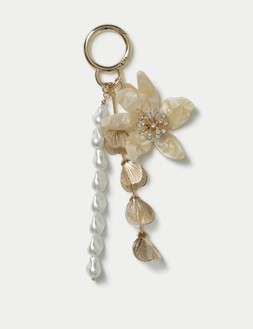 M&S Collection Floral and Pearl Drop Bag Charm £16.50 (1)
