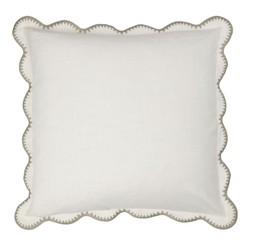 M&S Embroidered Scallop Cushion £19.50 - Ecru