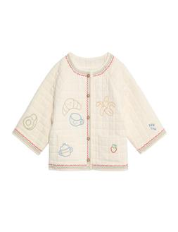 M&S Pure Cotton Embroidered Quilted Jacket (0-3 Yrs) £22