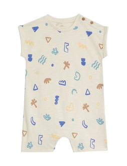 M&S Pure Cotton Printed Romper (0-3 Yrs) £7