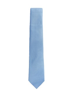 M&S SARTORIAL Textured Pure Silk Tie Blue £20