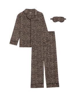 M&S Satin Leopard Pyjamas and Eye Mask (3-16 Yrs) £18-£20