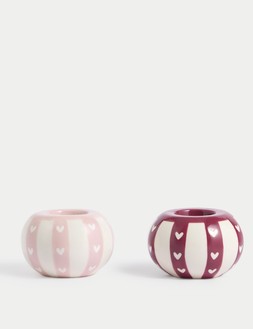 M&S Set of 2 Valentine's Candle Holders £7.50