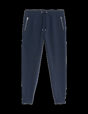 M&S Autograph Regular Fit Cotton Rich Performance Cuffed Joggers, Dark Navy, £40 from Marks & Spencer